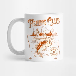 Retro Fishing Art Mug